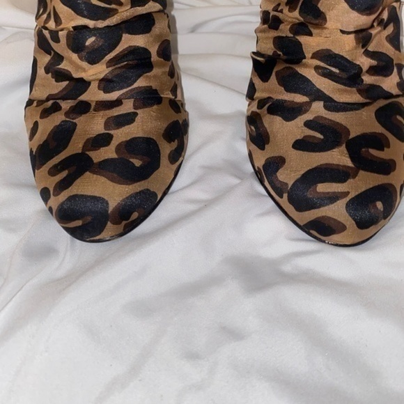 Elizabeth and James leopard chiffon boots - Picture 2 of 11